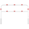 Access barriers | removable and revolving | with triangular locking mechanism | with quarter-bend bar | hot-dip galvanized and white coatedwith red reflecting stripes | total width: 2000 mm